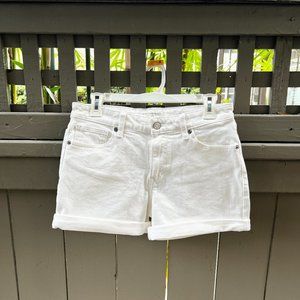 Lucky Brand White Denim Shorts Size 6/28 Waist